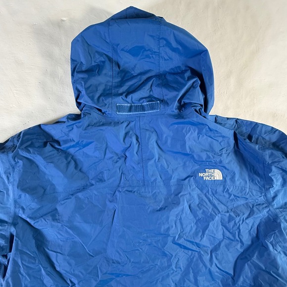 The North Face Hooded Rain Jacket Men's 2XL Lightweight Outdoor Gear Blue - Picture 5 of 7